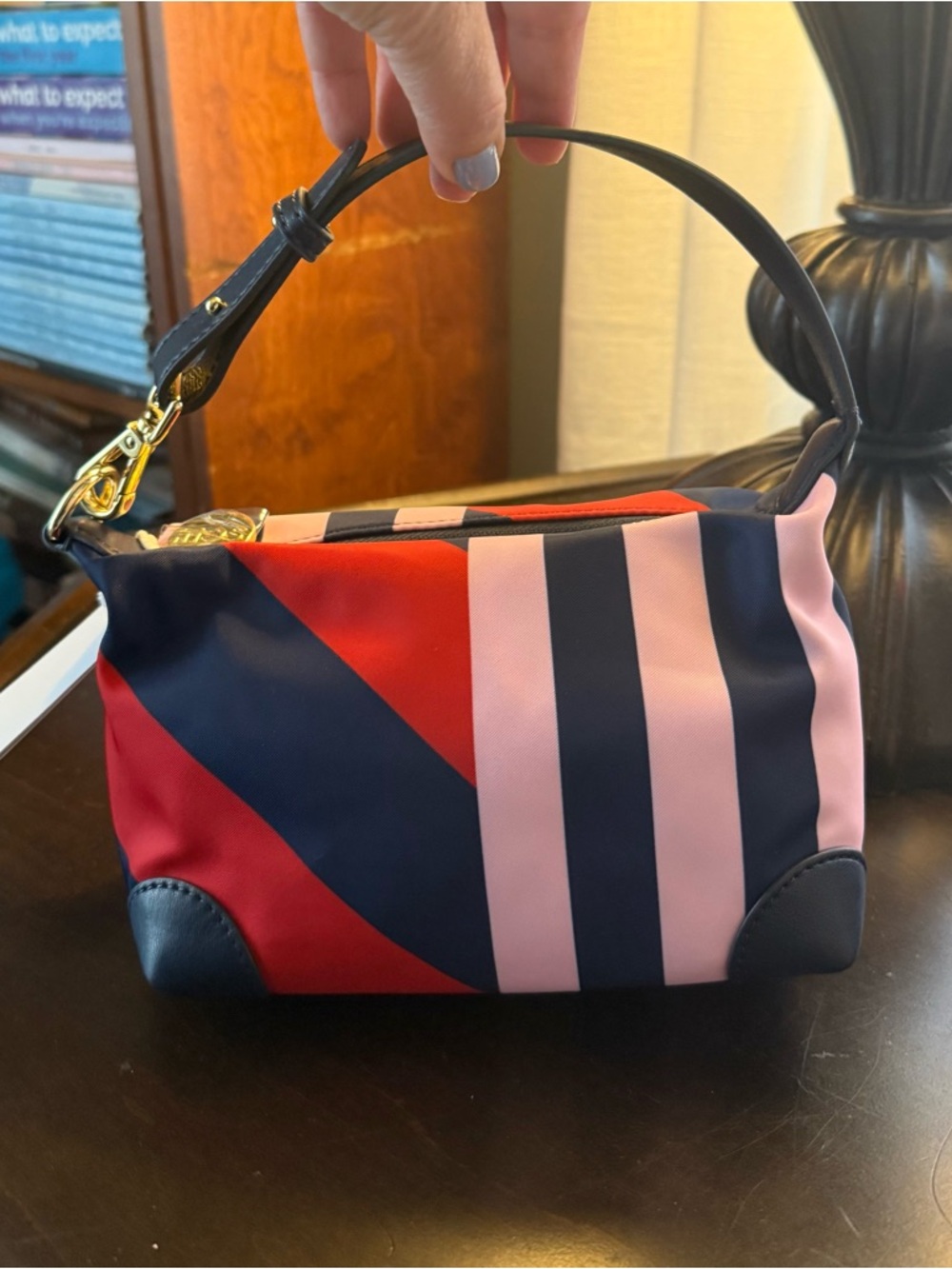 NWT Stoney Clover Lane x Prep Rally Mini Shoulder Bag Rugby Stripes Navy preppy - Picture 6 of 8